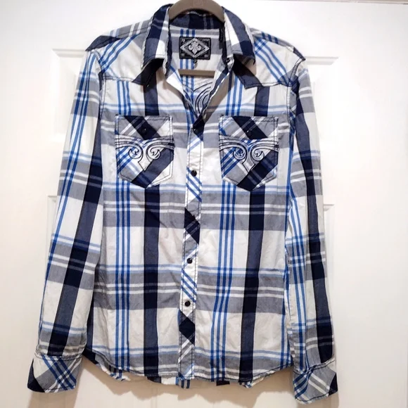 Affliction | Shirts | Affliction Discover Covenant Long Sleeve Snap Button  Shirt Size Medium | Poshmark